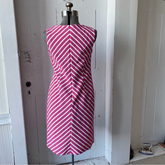 Talbots Chevron Stripe Sheath Sleeveless Dress - Picture 3 of 9